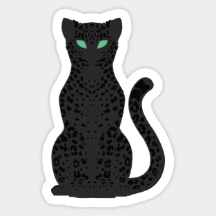 Minimalist Black Leopard Sticker